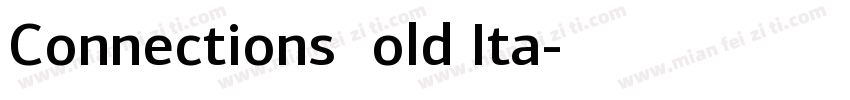 Connections Bold Ita字体转换